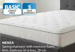 JYSK MENSA Spring mattress with memory foam, firm mattress in-a-box offer