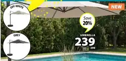 JYSK TRONDHEIM Hanging Umbrella with base, polyester cover, aluminum frame offer
