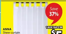 JYSK ANNA Sheer Curtain offer