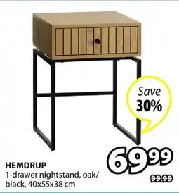 JYSK HEMDRUP 1 - drawer nightstand offer