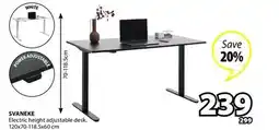 JYSK SVANEKE Electric height adjustable desk offer
