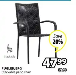 JYSK FUGLEBJERG Stackable patio chair offer