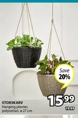 JYSK STORSKARV Hanging planter offer