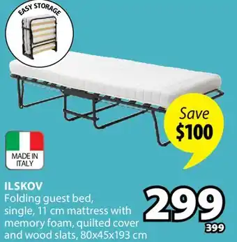 JYSK ILSKOV Folding guest bed offer