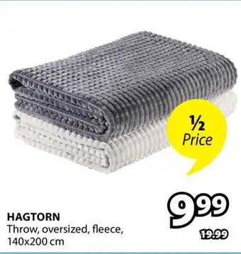JYSK HAGTORN Throw, oversized, fleece offer