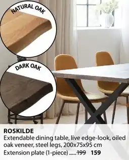 JYSK ROSKILDE Extendable dining table offer
