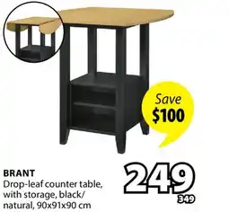 JYSK BRANT Drop-leaf counter table offer
