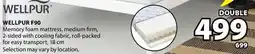 JYSK WELLPUR F90 Memory foam mattress offer