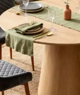 JYSK KLIPLEV Dining table, pedestal base, natural oak offer