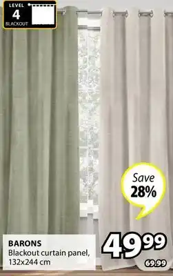 JYSK BARONS Blackout curtain panel offer