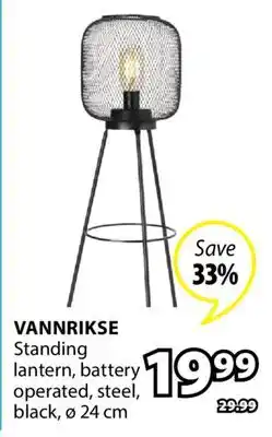 JYSK VANNRIKSE Standing lantern offer