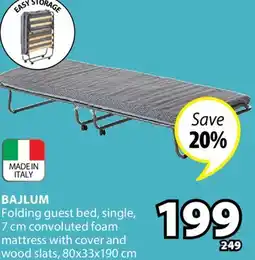 JYSK BAJLUM Folding guest bed offer