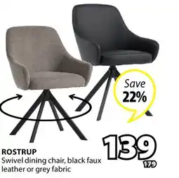 JYSK ROSTRUP Swivel dining chair offer
