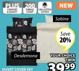 JYSK DESDEMONA, SABINE DUVET COVER SET offer
