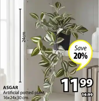 JYSK ASGAR Artificial potted plant offer