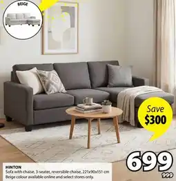 JYSK HINTON Sofa with chaise, 3-seater, reversible chaise offer