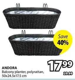 JYSK ANDORA Balcony planter offer