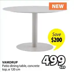 JYSK VAMDRUP Patio dining table offer