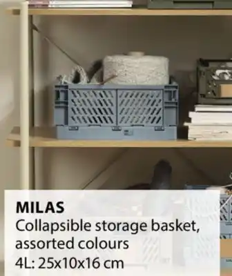 JYSK MILAS Collapsible storage basket offer