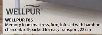 JYSK WELLPUR F85 Memory foam mattress offer