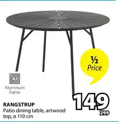 JYSK RANGSTRUP Patio dining table offer