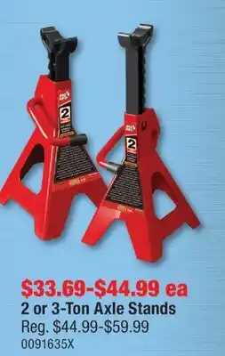PartSource 2 or 3-Ton Axle Stands offer