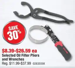 PartSource Selected Oil Filter Pliers and Wrenches offer