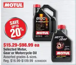 PartSource Motul Selected Motor, Gear or Motorcycle Oil offer
