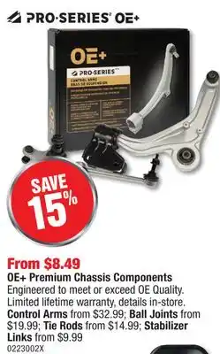 PartSource PRO-SERIES OE+ Premium Chassis Components offer