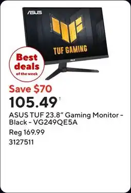 Staples ASUS TUF 23.8 Gaming Monitor - Black - VG249QE5A offer
