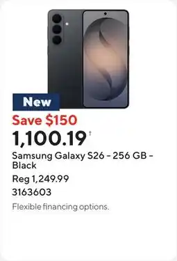 Staples Samsung Galaxy S26 - 256 GB - Black offer