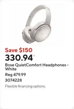 Staples Bose QuietComfort Headphones - White offer