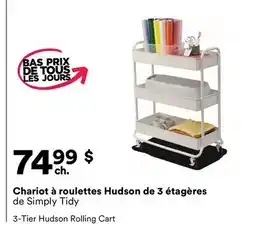 Michaels Chariot à roulettes Hudson de 3 étagères de Simply Tidy offer