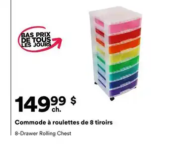 Michaels Commode à roulettes de 8 tiroirs offer
