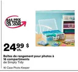 Michaels Boîtes de rangement pour photos à 16 compartiments de Simply Tidy offer