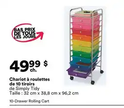 Michaels Chariot à roulettes de 10 tiroirs de Simply Tidy offer