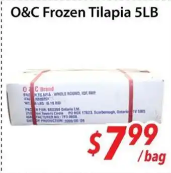 Bestco Food Mart O&C Frozen Tilapia 5LB offer