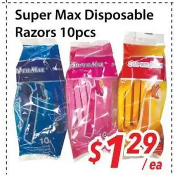 Bestco Food Mart Super Max Disposable Razors 10pcs offer