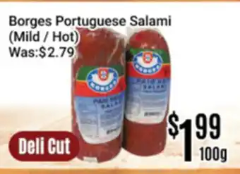 Nations Fresh Foods Borges Portuguese Salami (Mild / Hot) offer
