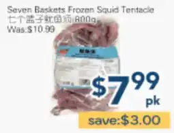 Oceans Fresh Food Market Seven Baskets Frozen Squid Tentacle offer