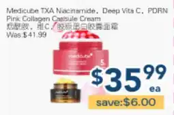 Oceans Fresh Food Market Medicube TXA Niacinamide, Deep Vita C, PDRN Pink Collagen Capsule Cream offer
