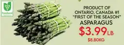 Fiesta Farms PRODUCT OF ONTARIO, CANADA #1 FIRST OF THE SEASON ASPARAGUS offer