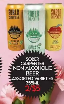 Fiesta Farms SOBER CARPENTER NON ALCOHOLIC BEER offer