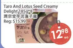 Fresh Palace Supermarket Taro And Lotus Seed Creamy Delight, 185g*8 offer
