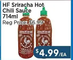 Blue Sky Supermarket HF Sriracha Hot Chili Sauce offer