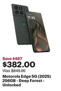 Best Buy Motorola Edge 5G (2025) 256GB - Deep Forest - Unlocked offer