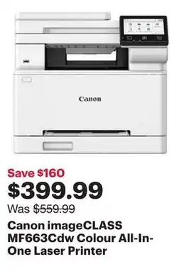 Best Buy Canon imageCLASS MF663Cdw Colour All-In-One Laser Printer offer