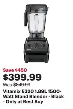 Best Buy Vitamix E320 1.89L 1500-Watt Stand Blender - Black - Only at Best Buy offer
