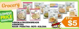 Big Bazaar Canada Ashoka frozen breads assorted naan-paratha - roti - kulcha offer