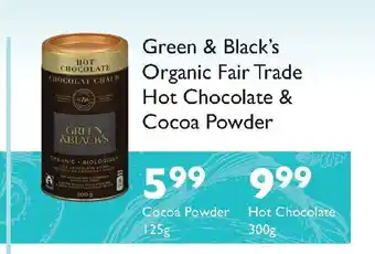 Green & Black's Organic Fair Trade Hot Chocolate & Cocoa Powder